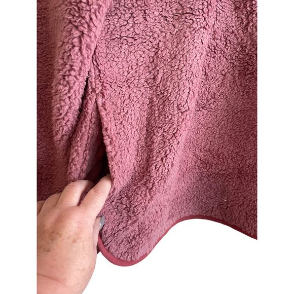 Sherpa Popover Te Verde Women Fleece Top XS Rose Leisure Cozy Warm Outdoor NEW - Picture 4 of 13